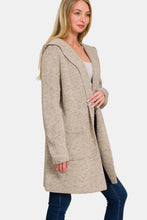 Load image into Gallery viewer, Zenana Hooded Open Front Sweater Cardigan