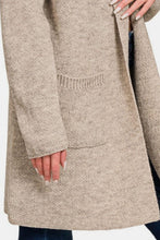 Load image into Gallery viewer, Zenana Hooded Open Front Sweater Cardigan