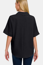 Load image into Gallery viewer, Zenana Full Size Texture Collared Neck Short Sleeve Top