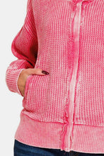 Load image into Gallery viewer, Zenana Washed Zip Up Hooded Jacket