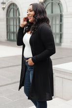 Load image into Gallery viewer, DOORBUSTER Alexis Lightweight Long Knit Cardigan in Black