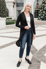 Load image into Gallery viewer, DOORBUSTER Alexis Lightweight Long Knit Cardigan in Black