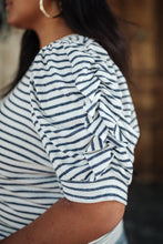 Load image into Gallery viewer, All In The Sleeves Striped Top in Navy/White