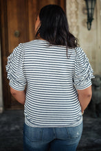 Load image into Gallery viewer, All In The Sleeves Striped Top in Navy/White