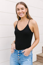 Load image into Gallery viewer, Better Or Best Black Tank Bodysuit