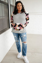 Load image into Gallery viewer, Blooming Stripes Hoodie in Coral