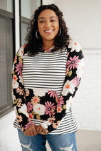 Load image into Gallery viewer, Blooming Stripes Hoodie in Coral