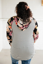 Load image into Gallery viewer, Blooming Stripes Hoodie in Coral