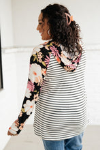 Load image into Gallery viewer, Blooming Stripes Hoodie in Coral