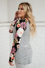 Load image into Gallery viewer, Blooming Stripes Hoodie in Coral