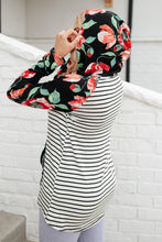 Load image into Gallery viewer, Blooming Stripes Hoodie in Pink