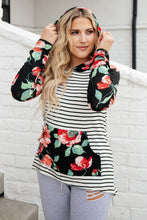 Load image into Gallery viewer, Blooming Stripes Hoodie in Pink