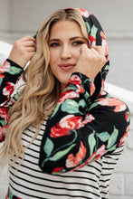 Load image into Gallery viewer, Blooming Stripes Hoodie in Pink