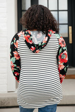 Load image into Gallery viewer, Blooming Stripes Hoodie in Pink