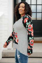 Load image into Gallery viewer, Blooming Stripes Hoodie in Pink
