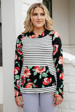 Load image into Gallery viewer, Blooming Stripes Hoodie in Pink