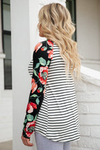 Load image into Gallery viewer, Blooming Stripes Hoodie in Pink