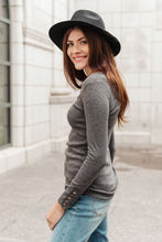 Load image into Gallery viewer, By The Fireplace Thermal Top in Charcoal