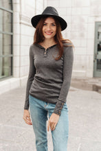 Load image into Gallery viewer, By The Fireplace Thermal Top in Charcoal