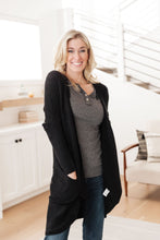 Load image into Gallery viewer, Cozy Nights Cardigan in Black