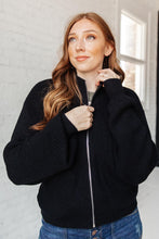 Load image into Gallery viewer, Fireside Zip Up Jacket in Black