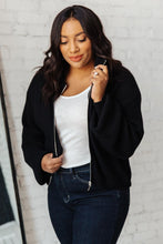Load image into Gallery viewer, Fireside Zip Up Jacket in Black