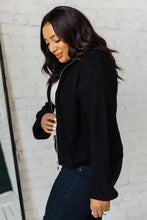 Load image into Gallery viewer, Fireside Zip Up Jacket in Black
