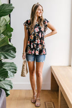 Load image into Gallery viewer, Floral A-line top