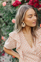 Load image into Gallery viewer, Folksong Floral Top in Coral