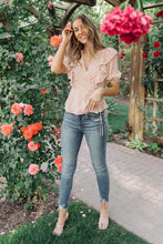Load image into Gallery viewer, Folksong Floral Top in Coral