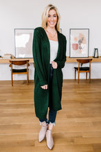 Load image into Gallery viewer, DOORBUSTER Hooded Cardigan in Hunter Green
