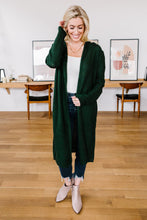 Load image into Gallery viewer, DOORBUSTER Hooded Cardigan in Hunter Green