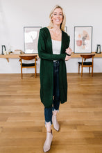 Load image into Gallery viewer, DOORBUSTER Hooded Cardigan in Hunter Green