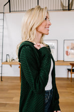 Load image into Gallery viewer, DOORBUSTER Hooded Cardigan in Hunter Green