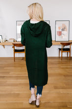 Load image into Gallery viewer, DOORBUSTER Hooded Cardigan in Hunter Green