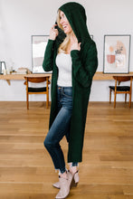 Load image into Gallery viewer, DOORBUSTER Hooded Cardigan in Hunter Green