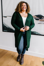 Load image into Gallery viewer, DOORBUSTER Hooded Cardigan in Hunter Green