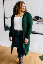 Load image into Gallery viewer, DOORBUSTER Hooded Cardigan in Hunter Green