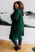 Load image into Gallery viewer, DOORBUSTER Hooded Cardigan in Hunter Green