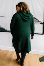 Load image into Gallery viewer, DOORBUSTER Hooded Cardigan in Hunter Green