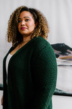 Load image into Gallery viewer, DOORBUSTER Hooded Cardigan in Hunter Green