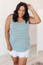 Load image into Gallery viewer, Stripe On All Summer Long Tank In Mint
