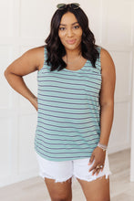 Load image into Gallery viewer, Stripe On All Summer Long Tank In Mint