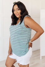 Load image into Gallery viewer, Stripe On All Summer Long Tank In Mint