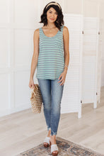 Load image into Gallery viewer, Stripe On All Summer Long Tank In Mint
