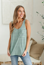 Load image into Gallery viewer, Stripe On All Summer Long Tank In Mint