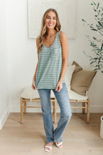 Load image into Gallery viewer, Stripe On All Summer Long Tank In Mint