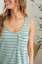 Load image into Gallery viewer, Stripe On All Summer Long Tank In Mint