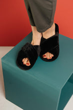 Load image into Gallery viewer, Toasty But Mostly Cozy Black Slippers