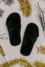 Load image into Gallery viewer, Toasty But Mostly Cozy Black Slippers